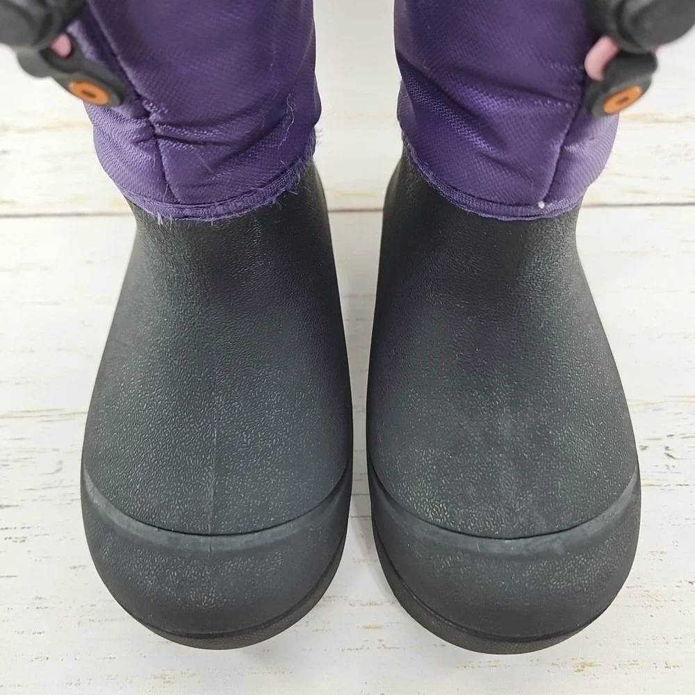 Bogs Snow Shell Boots Girls 10 Purple Black Waterproof‎ Insulated Winter Snow